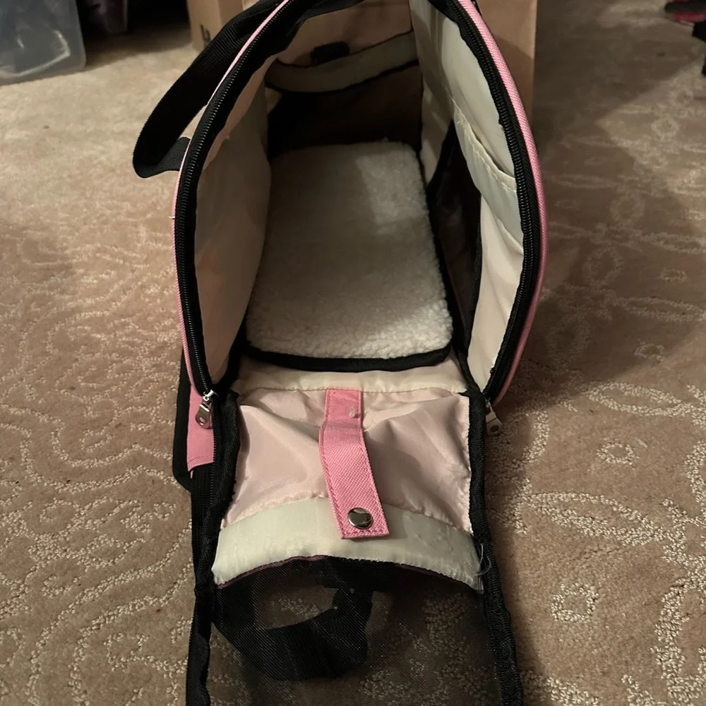 Stylish Pink and Black dog Bag/carrier